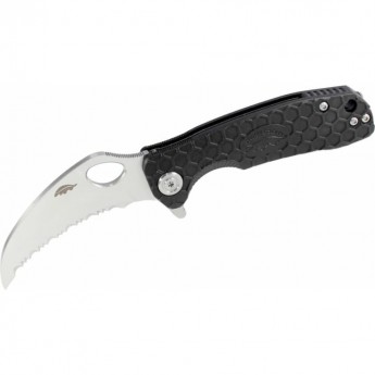 Ножи HONEY BADGER СLAW D2 L SERRATED с черной рукоятью Ножи HONEY BADGER СLAW D2 L SERRATED с черной рукоятью